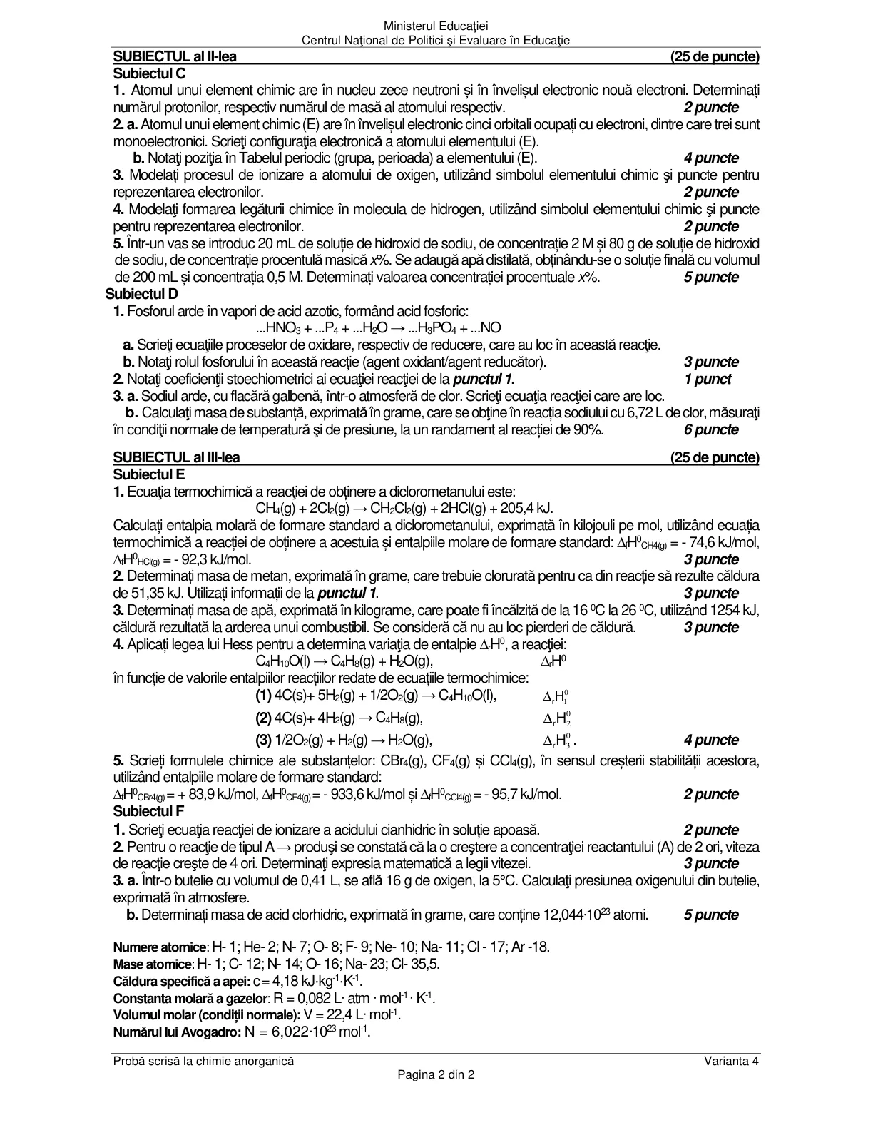 Pagina din subiect cu figura sau tabelul itemului