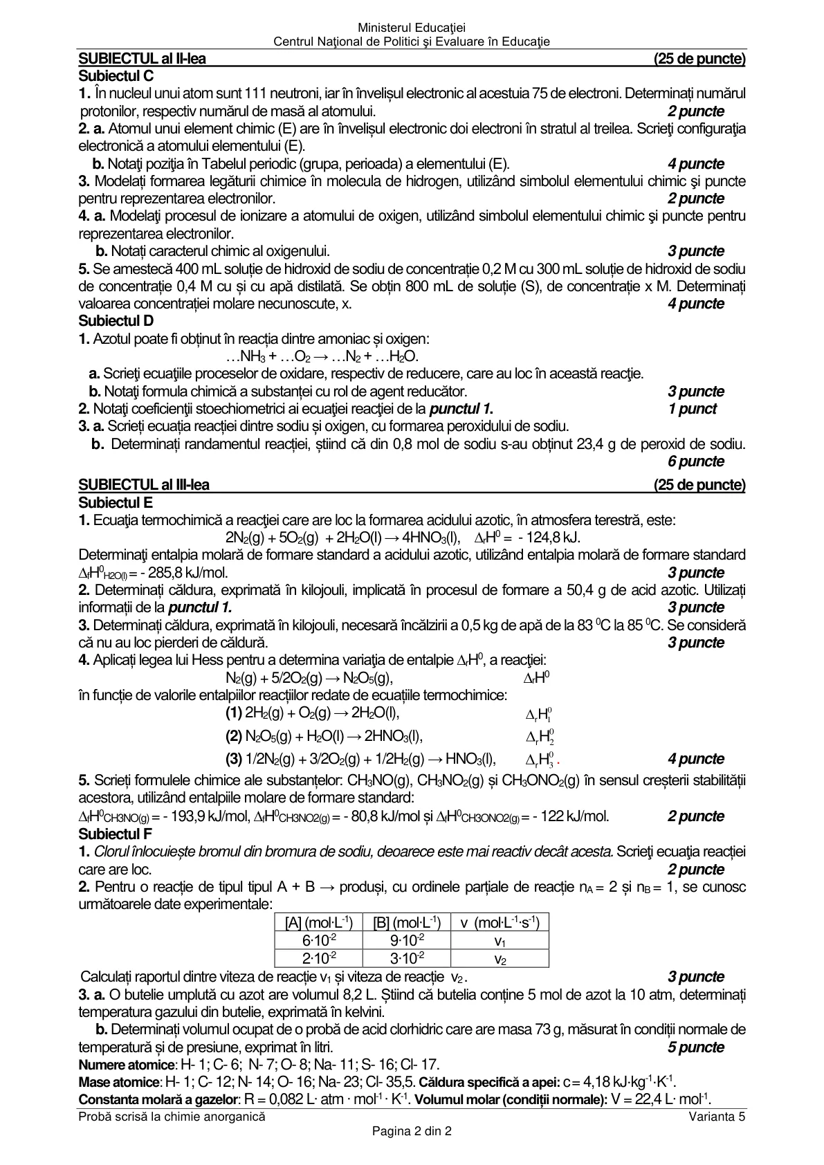 Pagina din subiect cu figura sau tabelul itemului