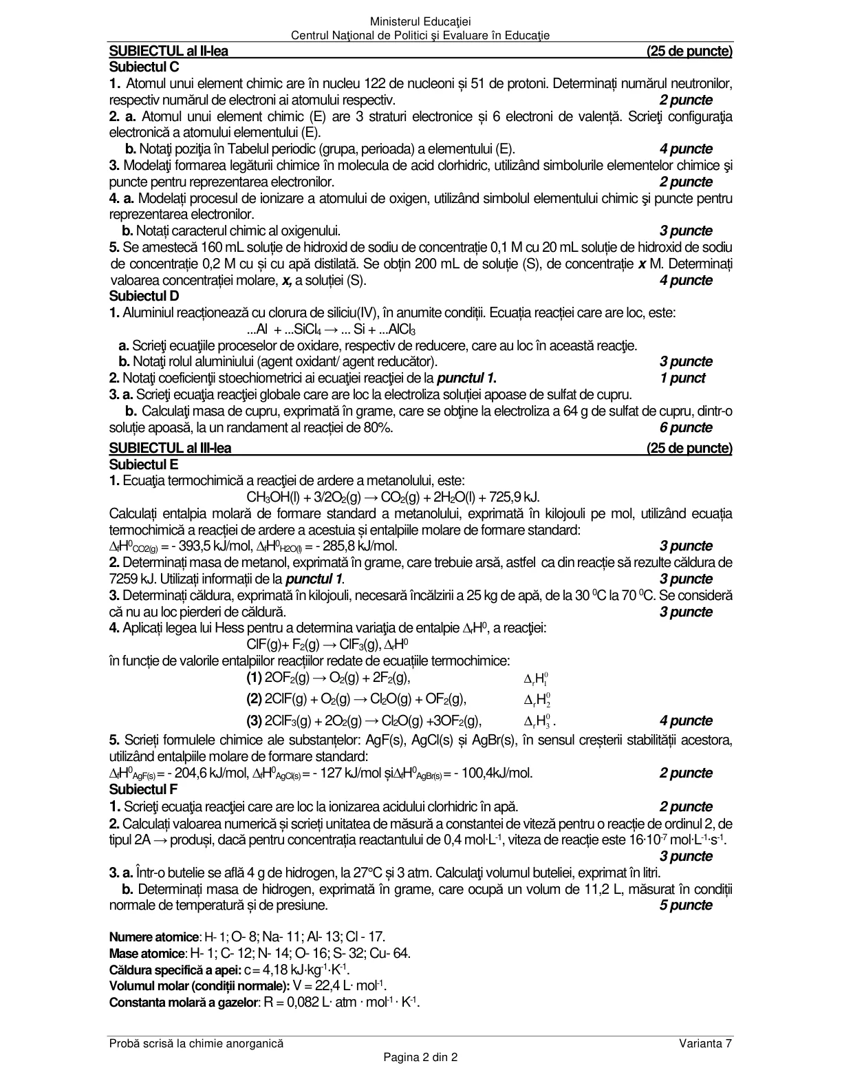 Pagina din subiect cu figura sau tabelul itemului
