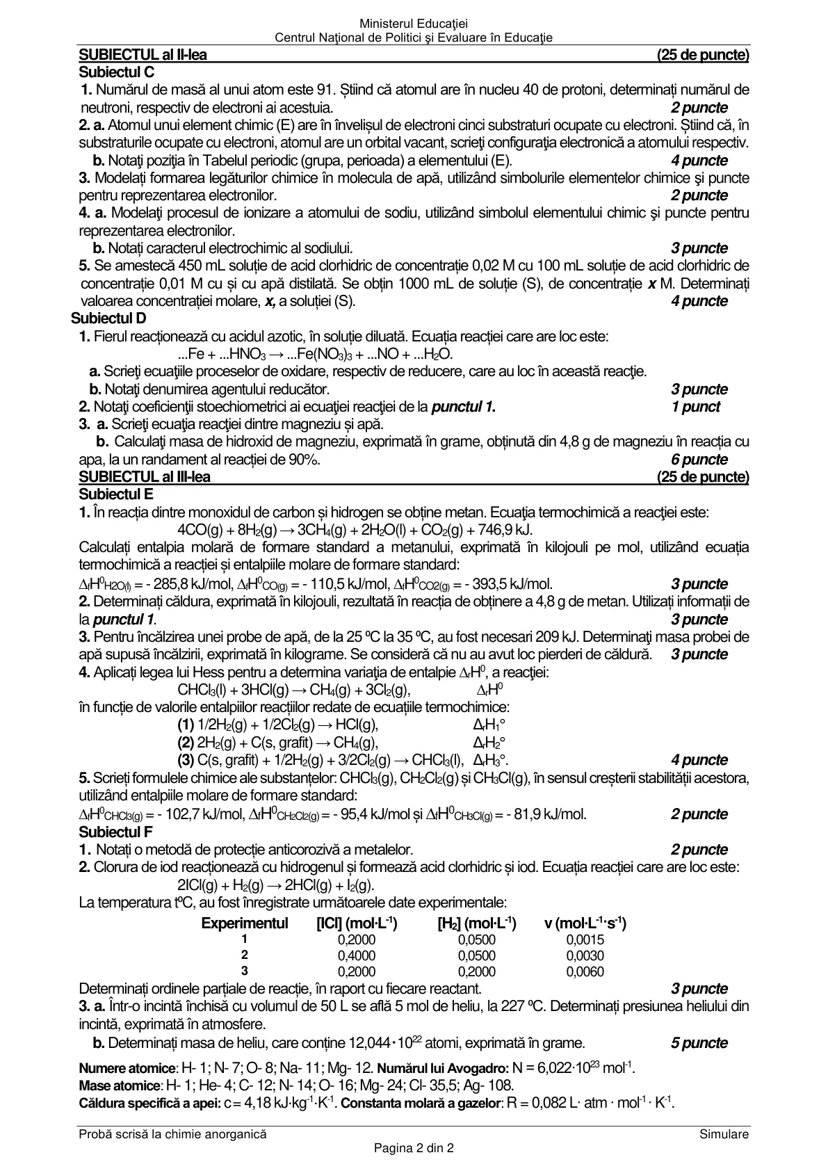 Pagina din subiect cu figura sau tabelul itemului