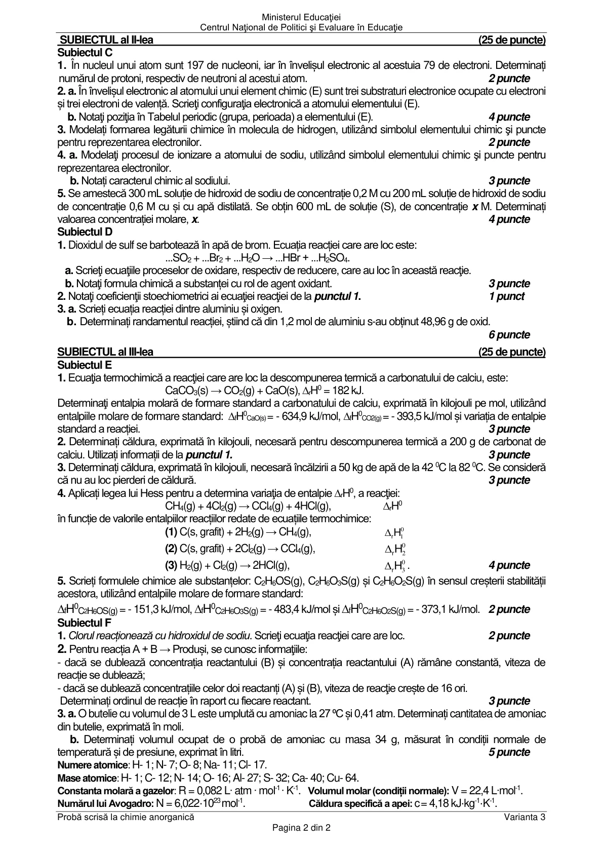 Pagina din subiect cu figura sau tabelul itemului