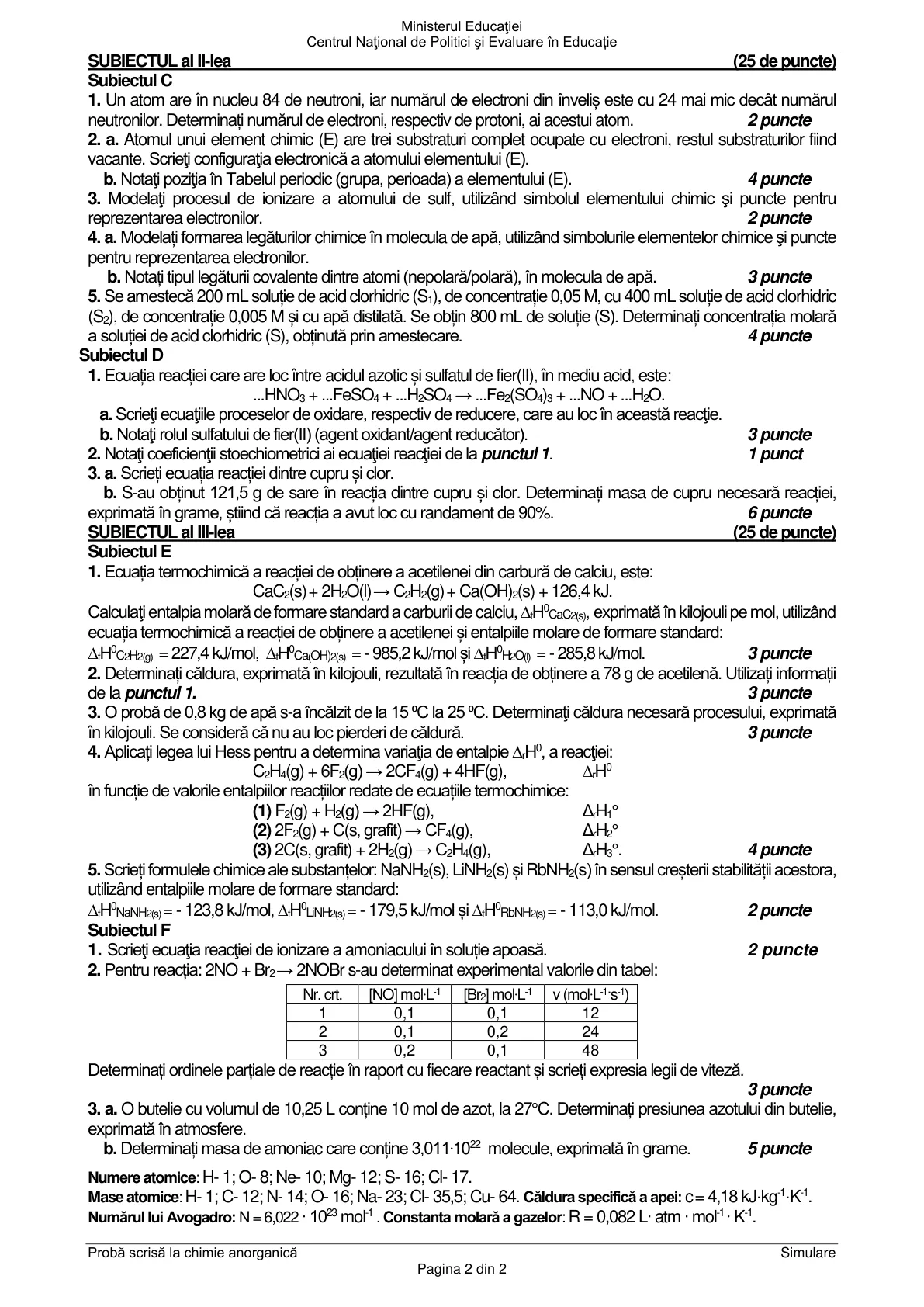 Pagina din subiect cu figura sau tabelul itemului