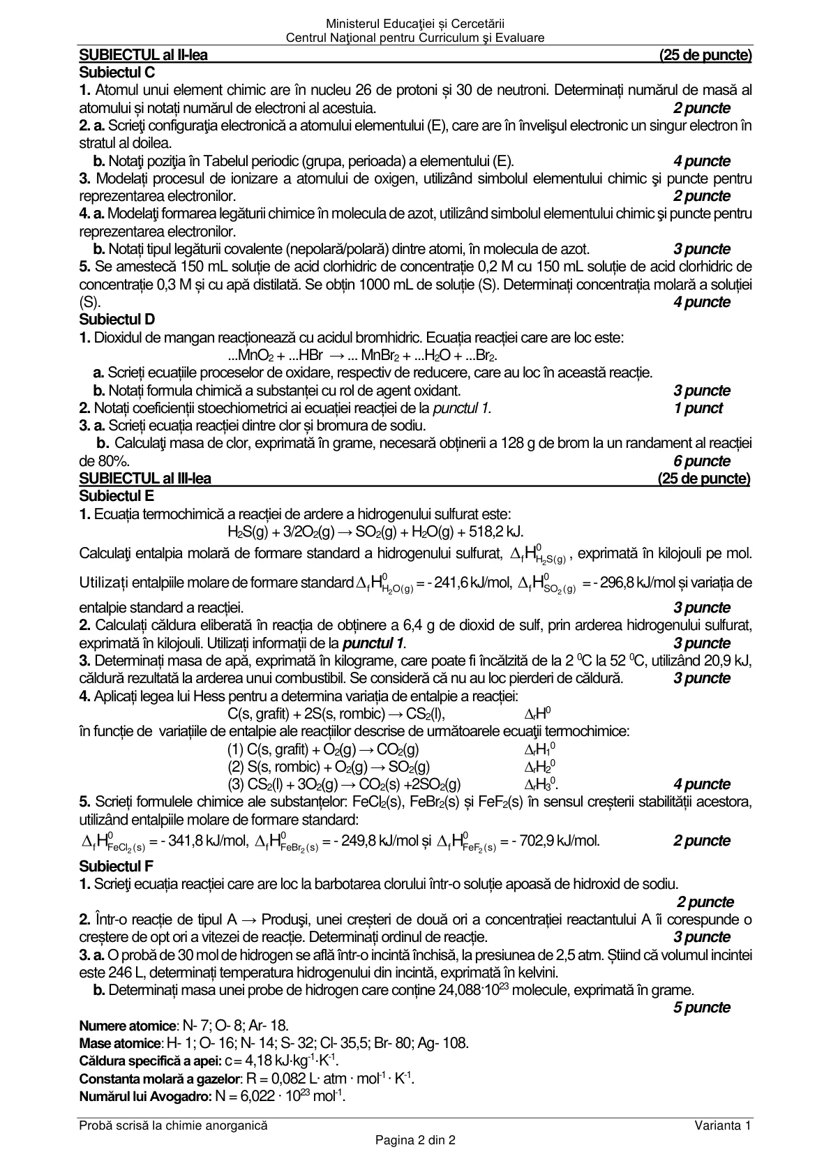 Pagina din subiect cu figura sau tabelul itemului