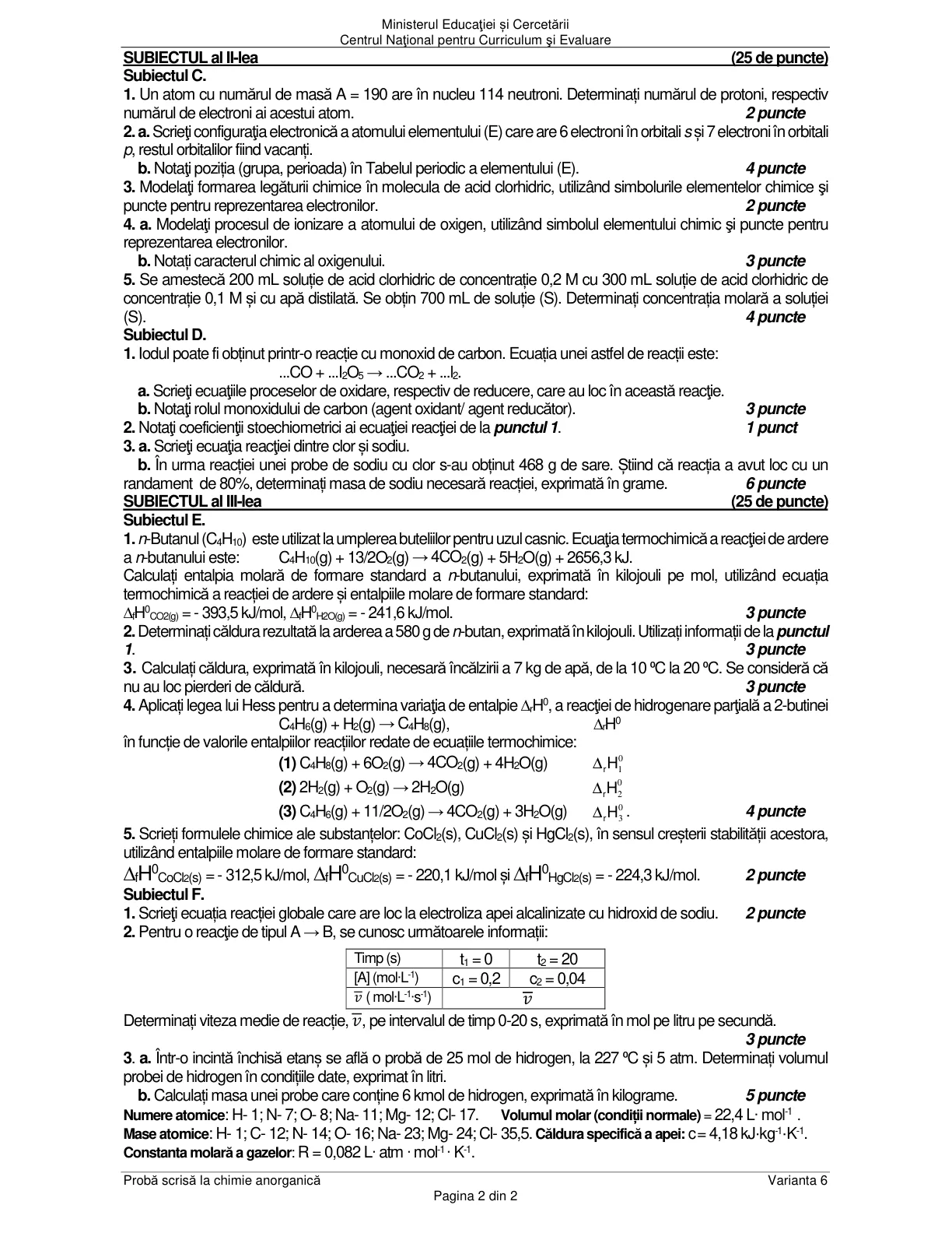 Pagina din subiect cu figura sau tabelul itemului