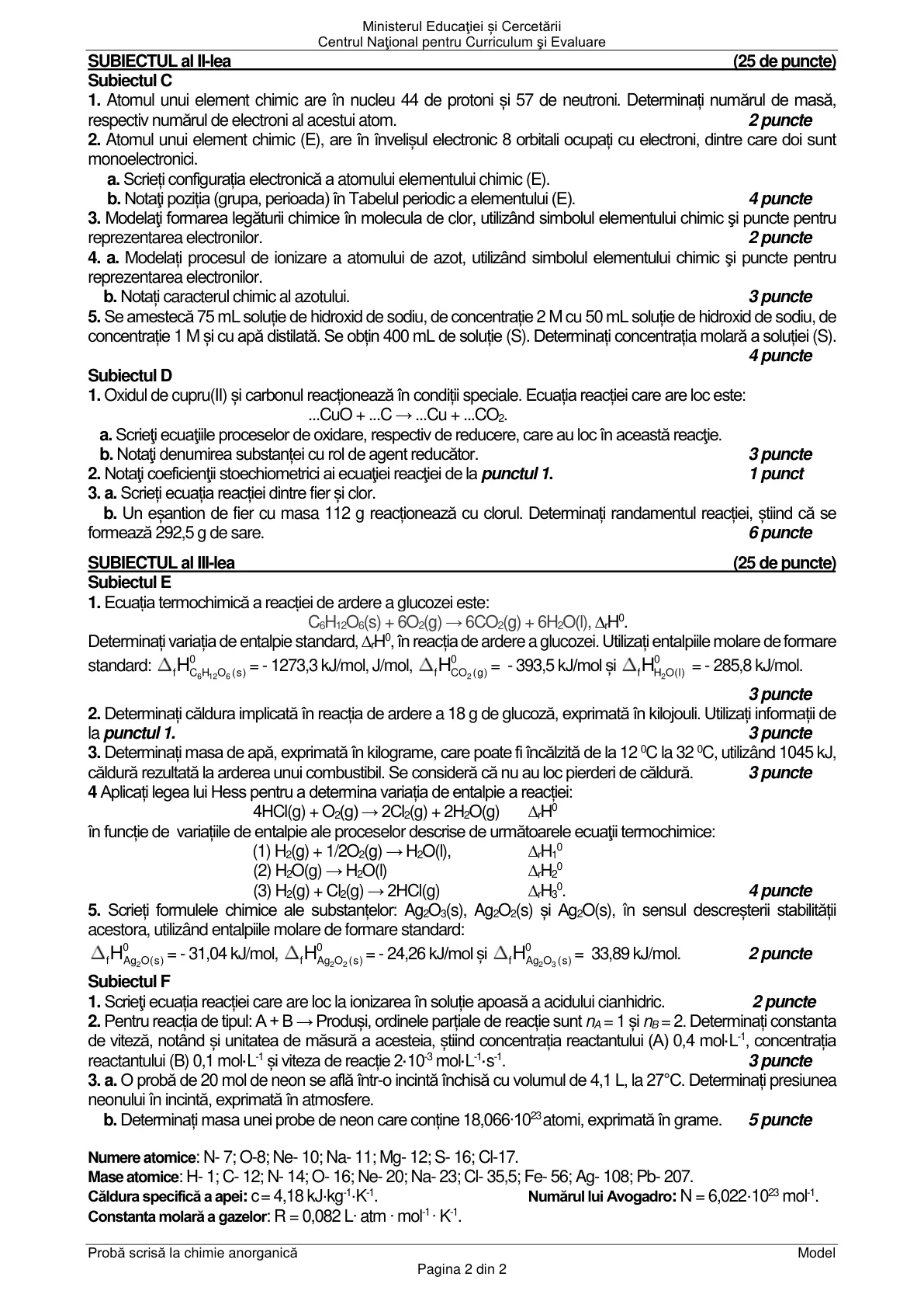 Pagina din subiect cu figura sau tabelul itemului