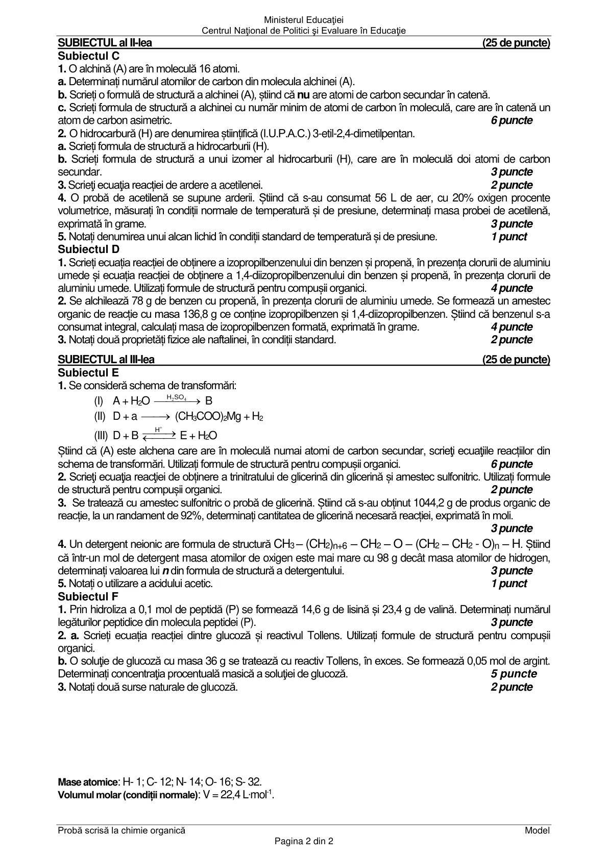 Pagina din subiect cu figura sau tabelul itemului