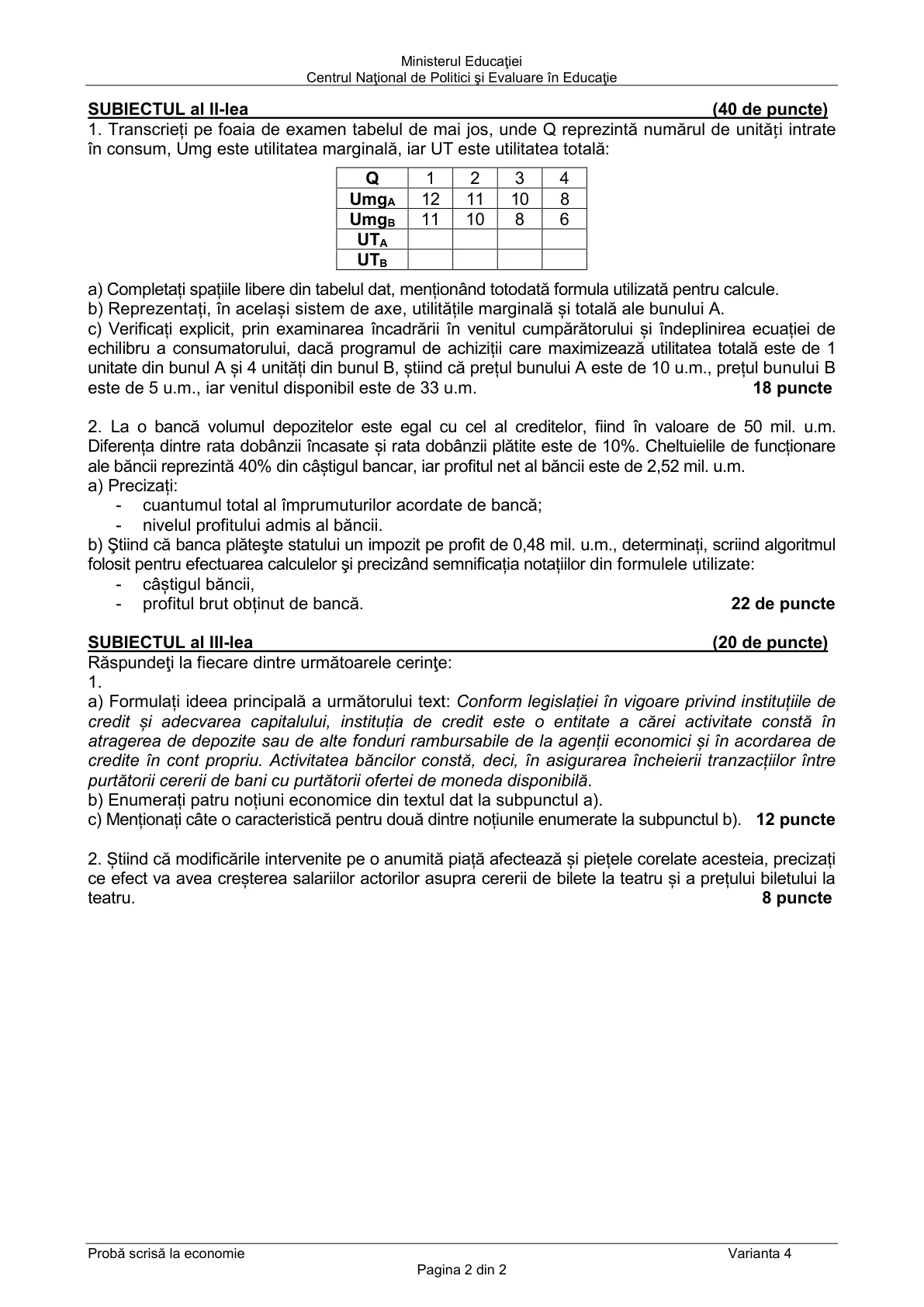 Pagina din subiect cu figura sau tabelul itemului