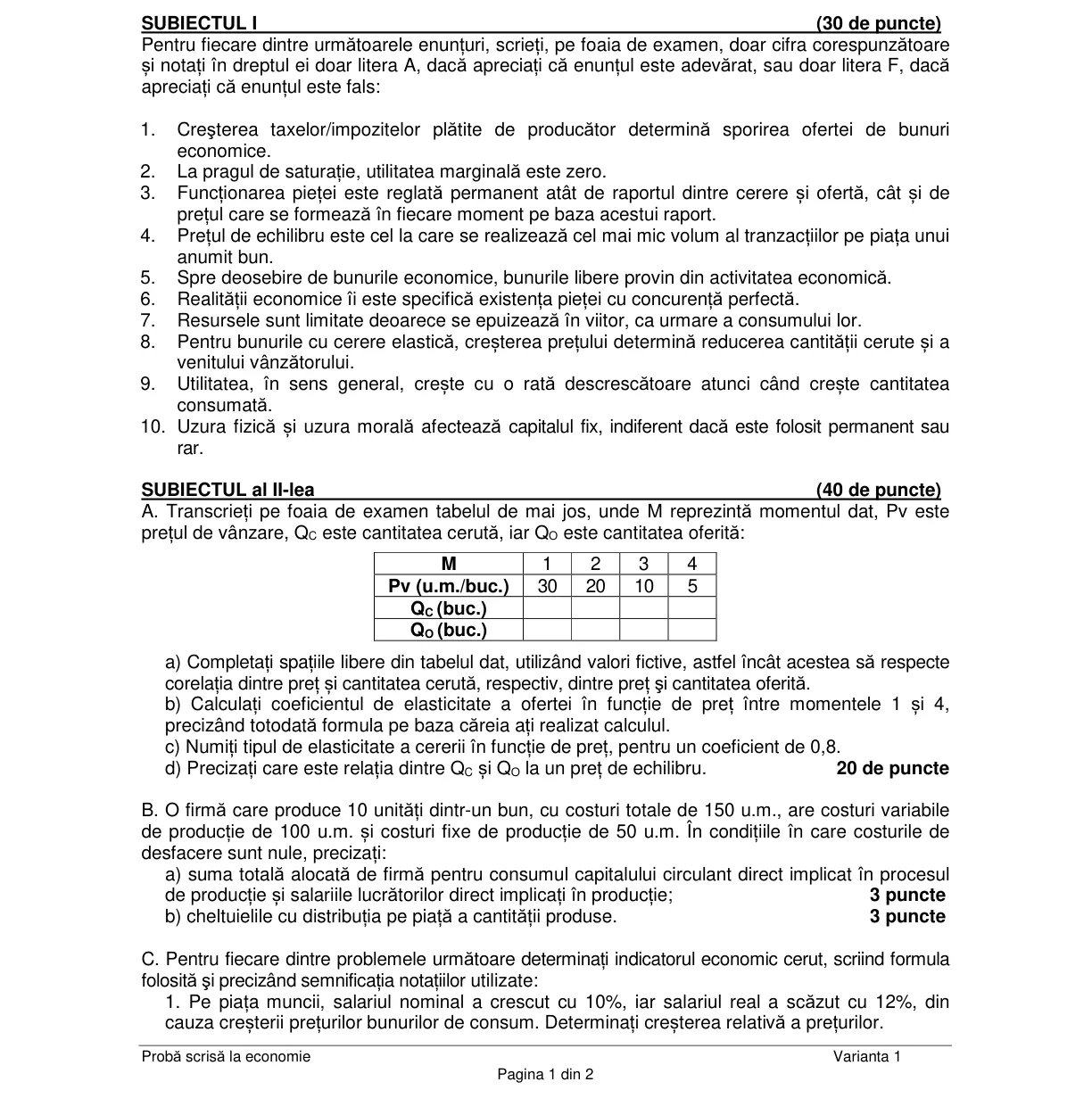 Pagina din subiect cu figura sau tabelul itemului