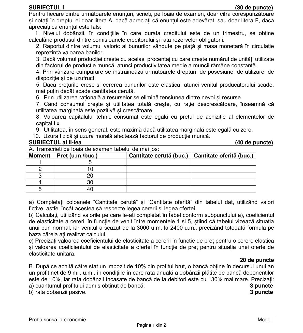 Pagina din subiect cu figura sau tabelul itemului