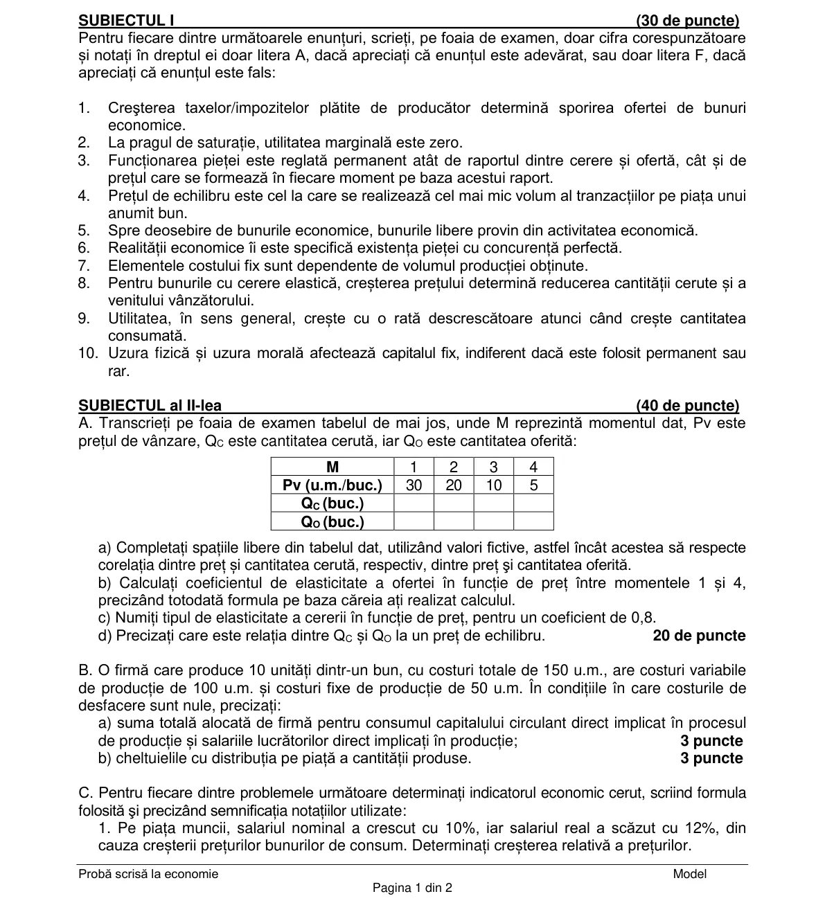 Pagina din subiect cu figura sau tabelul itemului