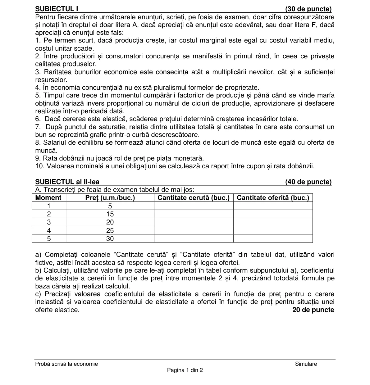 Pagina din subiect cu figura sau tabelul itemului