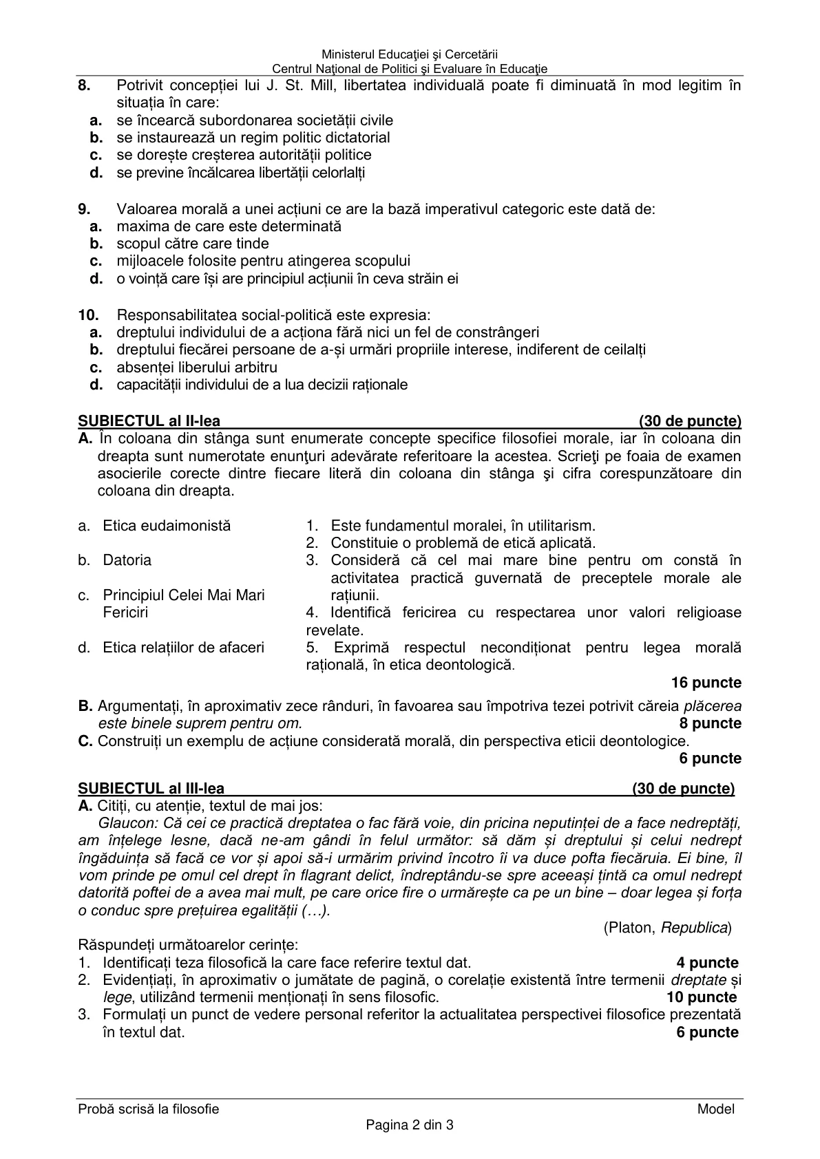 Pagina din subiect cu figura sau tabelul itemului