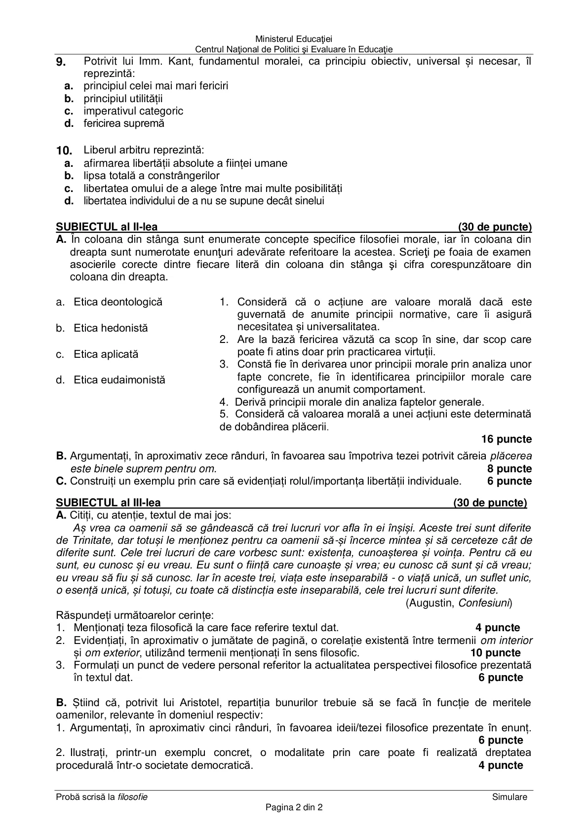 Pagina din subiect cu figura sau tabelul itemului