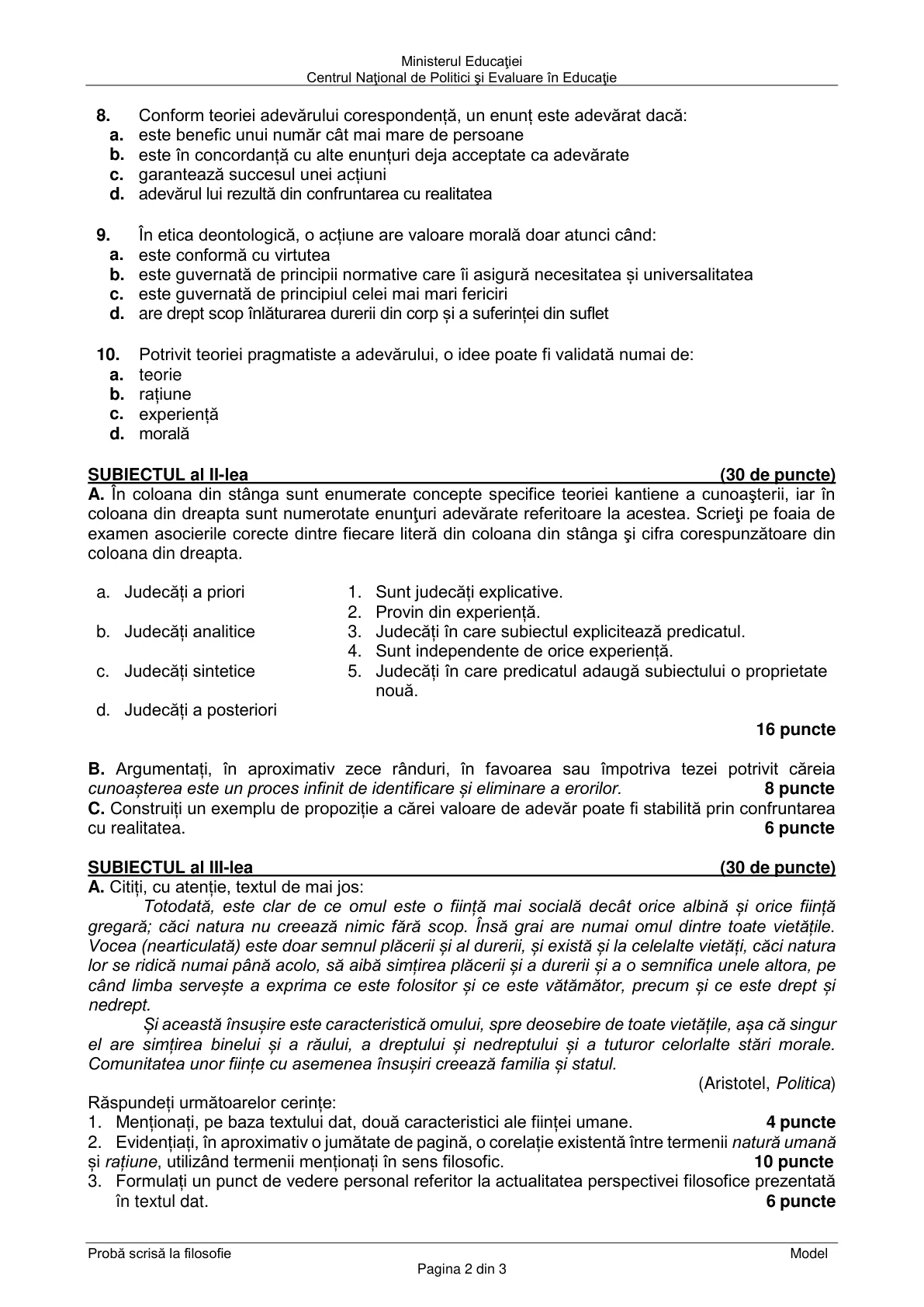Pagina din subiect cu figura sau tabelul itemului