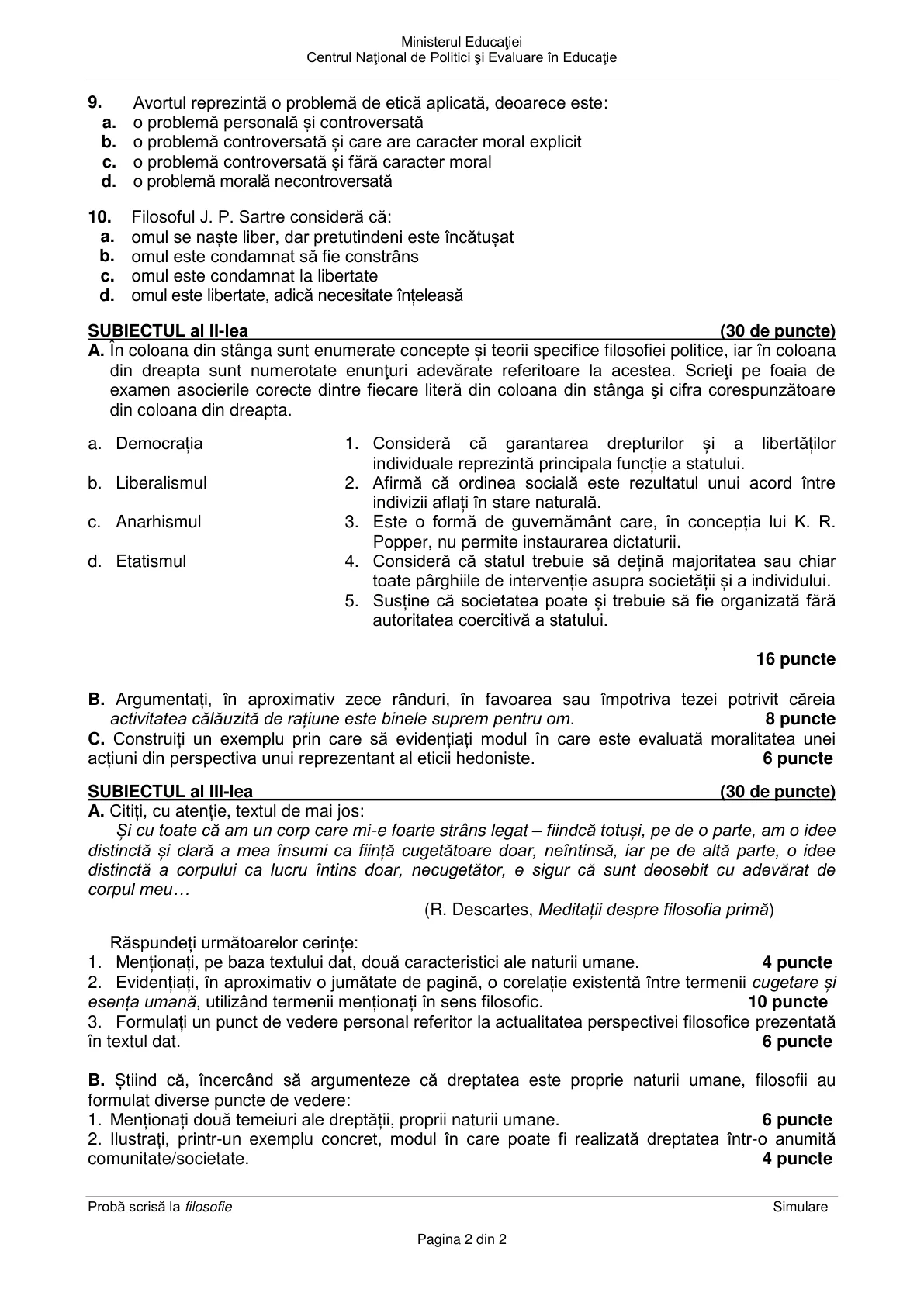 Pagina din subiect cu figura sau tabelul itemului