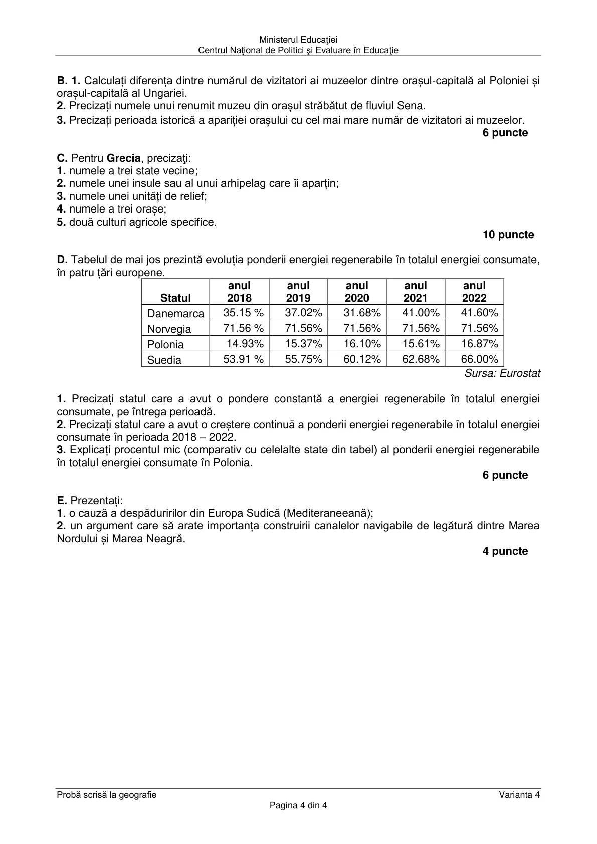 Pagina din subiect cu figura sau tabelul itemului