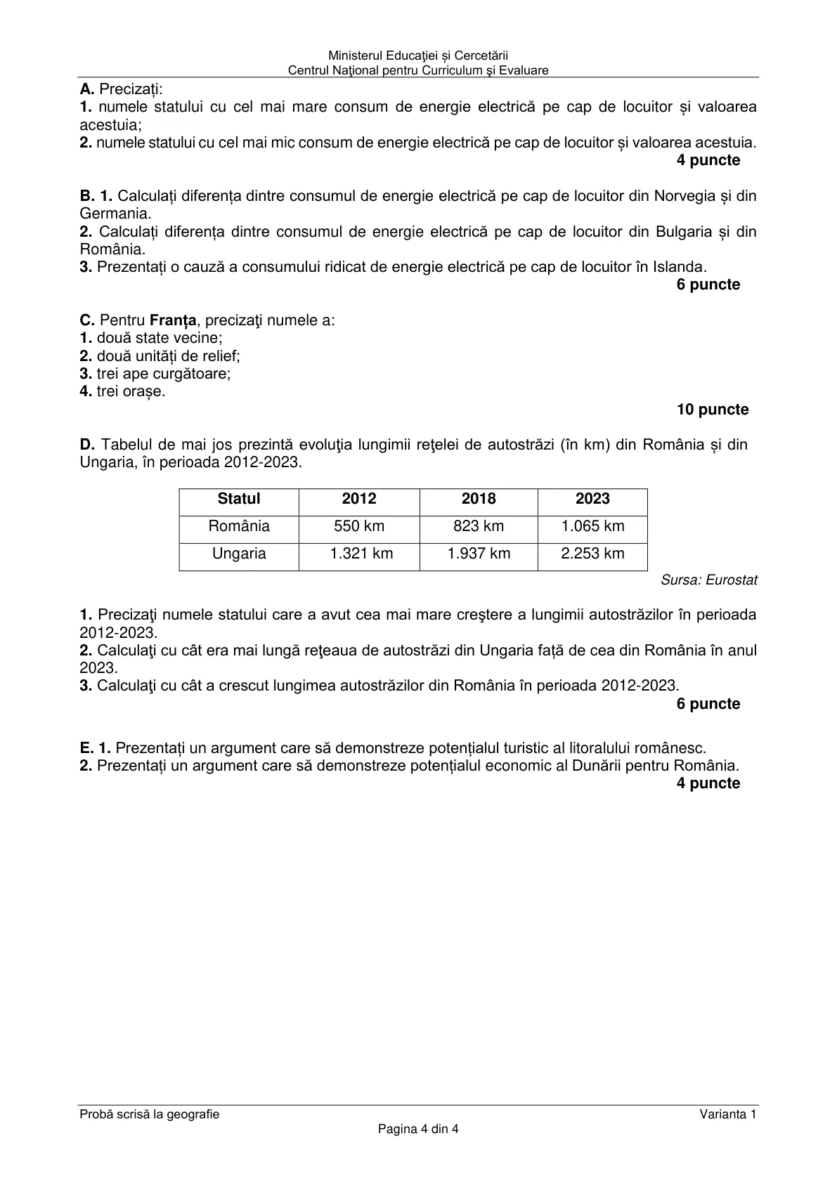 Pagina din subiect cu figura sau tabelul itemului