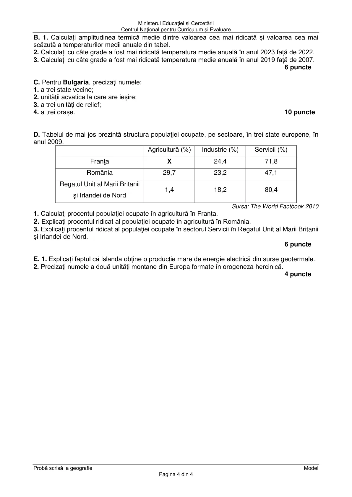 Pagina din subiect cu figura sau tabelul itemului