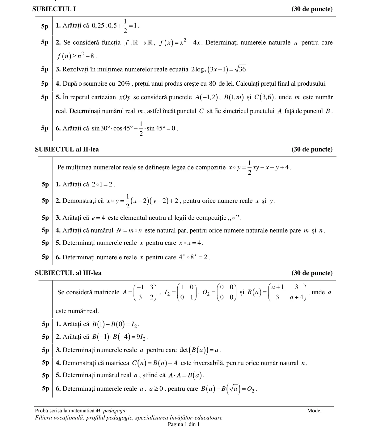 Pagina din subiect cu figura sau tabelul itemului